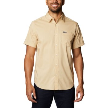 Columbia Muške Košulje - Spring Time Short Sleeve Smeđe | ESHC-02875